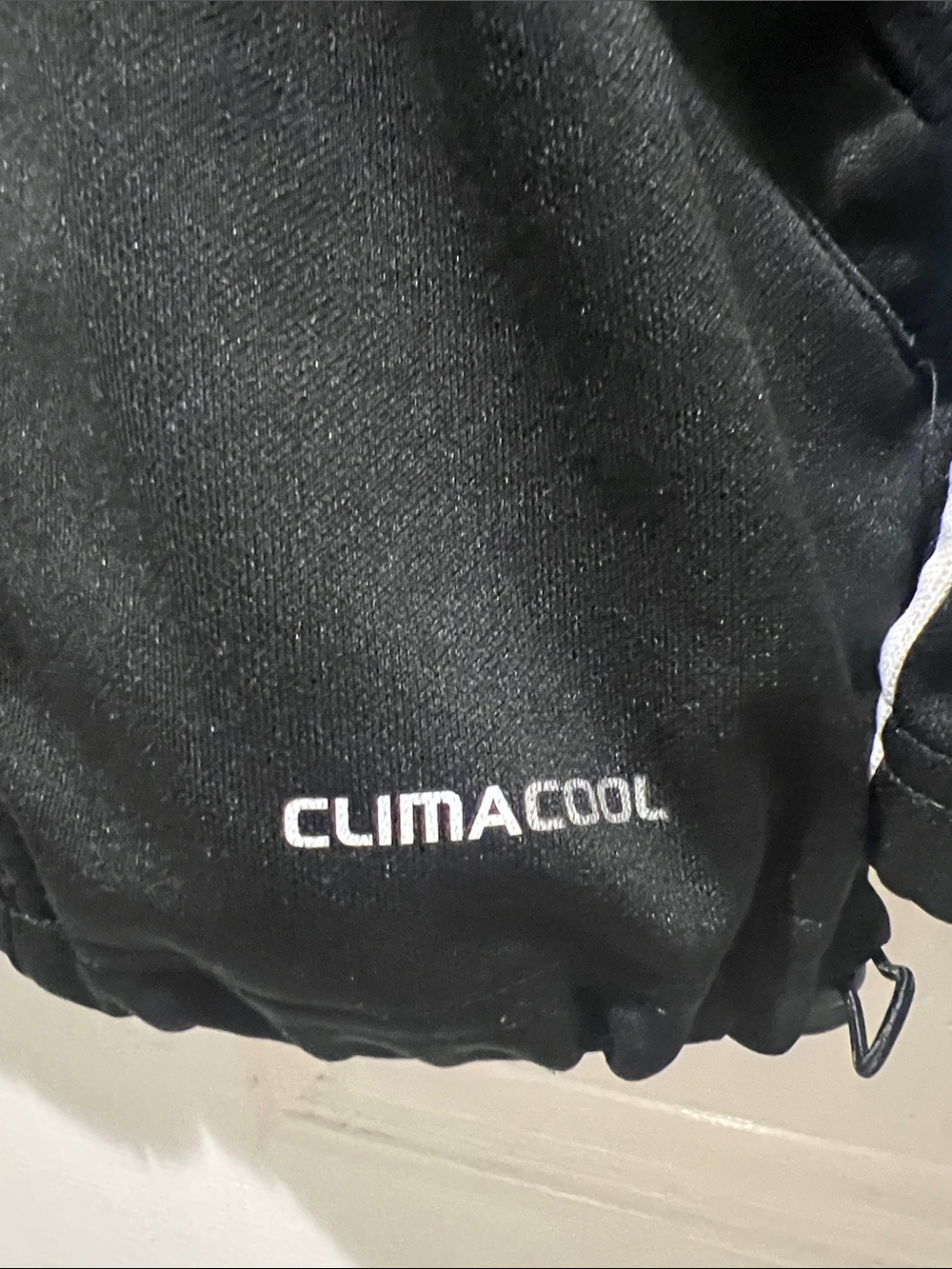 adidas Black Performance Track Jacket with White Trim - Picture 5 of 8